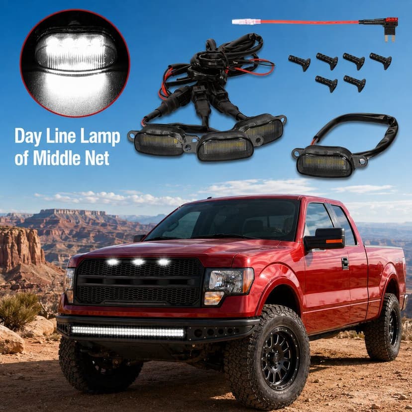 Led Front Grille Lights For 2004-2020 Ford F150,2017-2022 F250