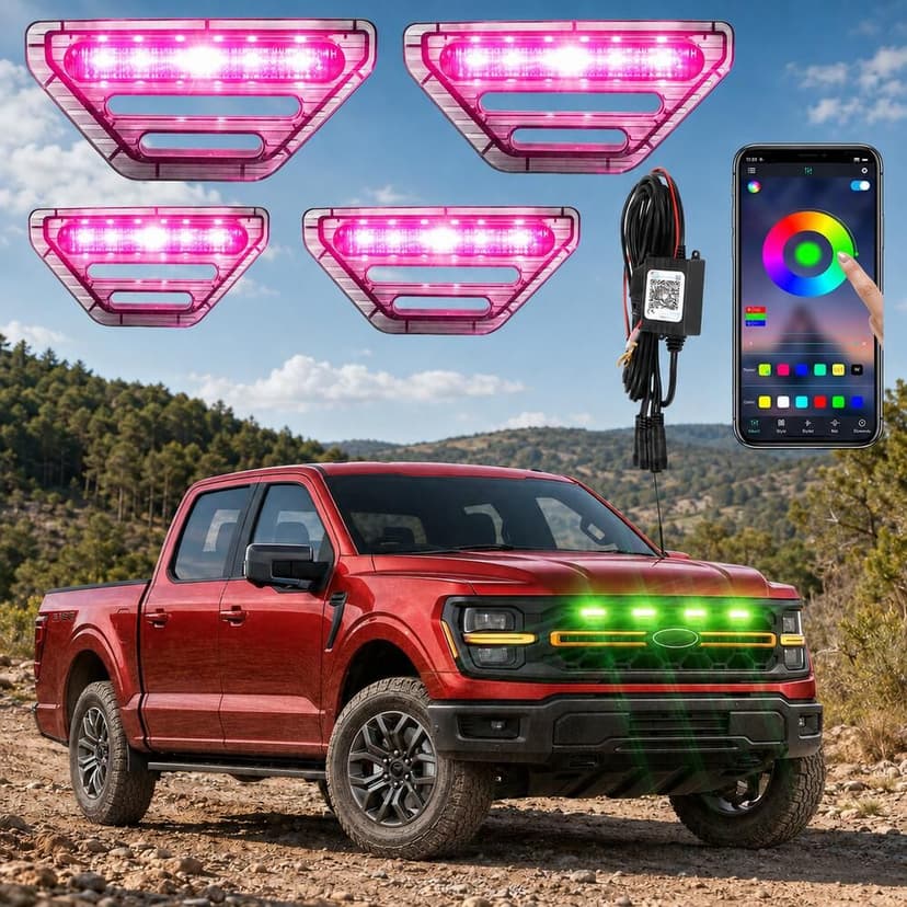 LED barbecue light is suitable for 2024, 2025, 2026 Ford F150 Tremor accessories smoke lenses.