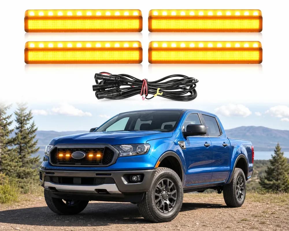The pre-upgrade grille light is suitable for 2019-2025 2026 Ford Ranger accessories