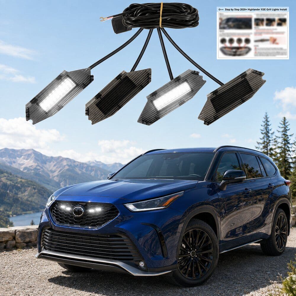 LED Front Grill Lights for Toyota Highlander XSE 2020-2025 2026