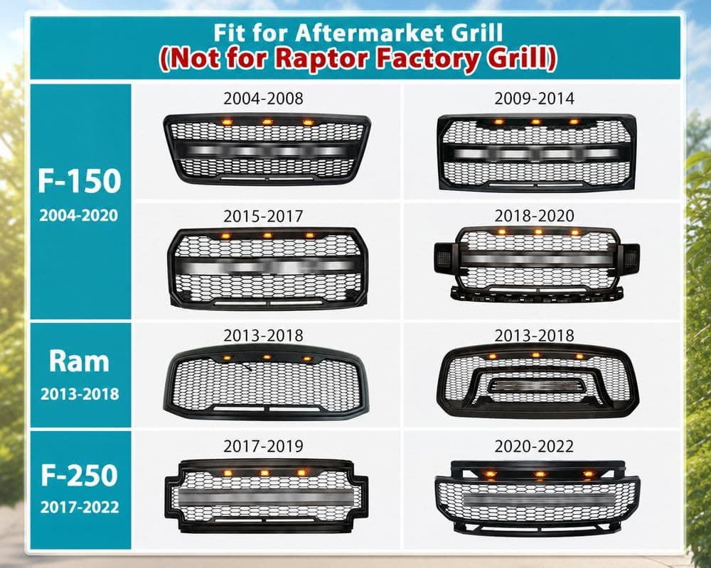 Fit for Aftermarket Grill