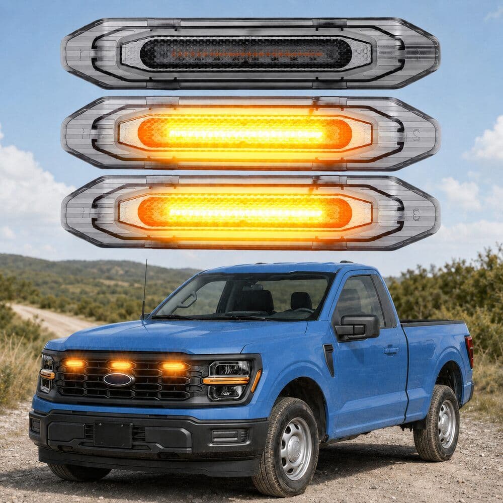 LED barbecue light is suitable for 2024, 2025, 2026 Ford F150 XL accessories smoke lenses.Fits