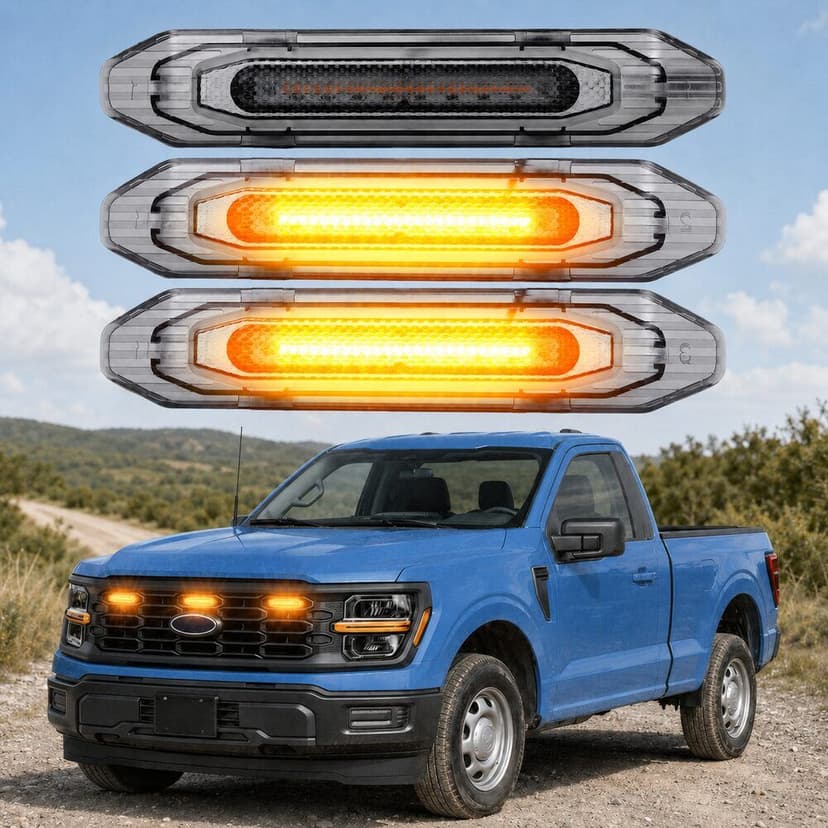 LED barbecue light is suitable for 2024, 2025, 2026 Ford F150 XL accessories smoke lenses.Fits