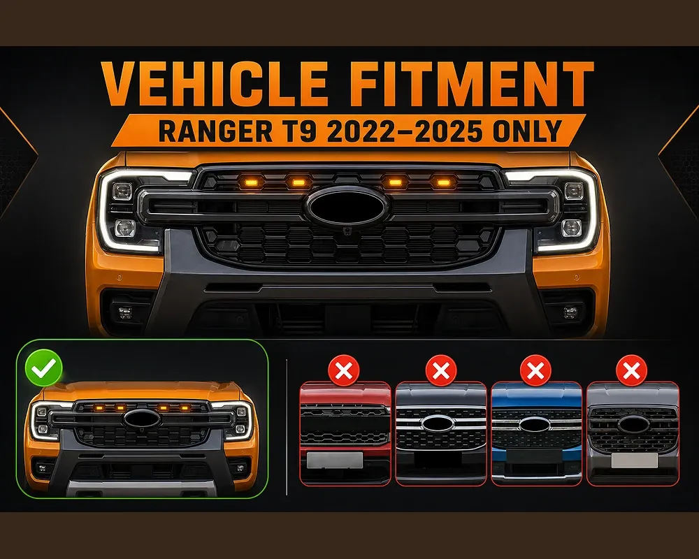 VEHICLE FITMENTRANGER T9 2022-2025 ONLY