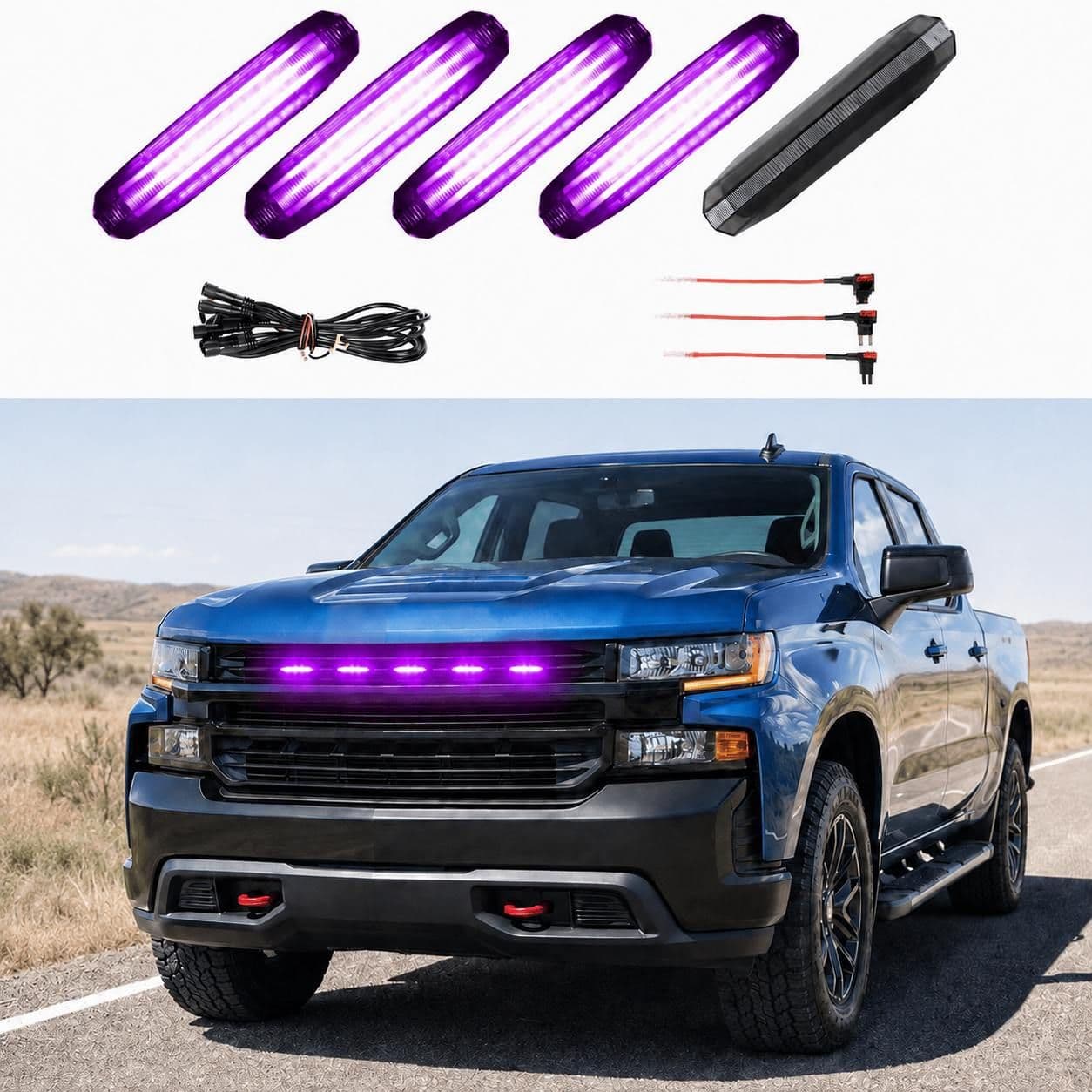 LED barbecue lamp is suitable for 2019, 2020 and 2021 Chevrolet Silverado Accessories.